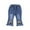 Yellow, variant on Utoimkio Toddler Girls Flared Denim Pants Elastic Waisted Jeans Size 1-6T