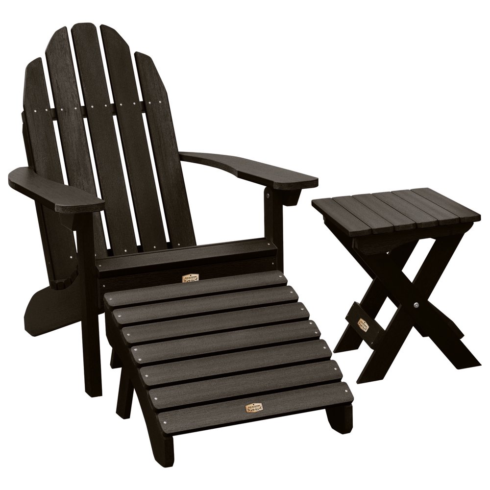 1 Essential Adirondack Chair with 1 Essential Ottoman & 1 Essential