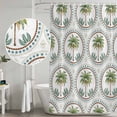 thumbnail image 5 of Palm Trees Shower Curtain, Waterproof Shower Curtains for Bathroom, Green Summer Botanical Watercolor Washable Fabric Bathtub Curtain Set Bath Decor with 12 Hooks Standard 72"x72", 5 of 8