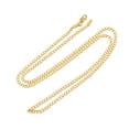 thumbnail image 4 of 14K Yellow Gold Cuban Curb Chain Necklace for Men and Women â€“ Measures 2 mm x Thickness 30 Inches Length, 4 of 6