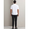 thumbnail image 3 of Unique Bargains Men's Short Sleeve Cotton Regular Fit Button Down Formal Shirt S White, 3 of 5