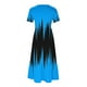 thumbnail image 3 of Vestido de Manga Corta para Mujeres Vestido de Verano de Cuello Redondo Impreso, Poliéster de Tamaño Verdadero Diario Y Vestido de Fiesta, 3 of 5