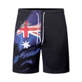 thumbnail image 5 of WILLBEST Pantalones Cortos para Hombre, Conjunto de Dos Piezas con Botones, Camisa de Manga Corta con Bandera Europea y Británica, Estilo Informal, Holgado y Cómodo para Negocios Urbanos., 5 of 5