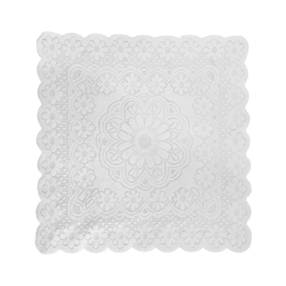 Mictong rectangular tablecloth, lace retro wallpaper, unique embroidered rectangular tablecloth, suitable for wedding and holiday dining tables, 47 * 47 inches, white, 2 pieces