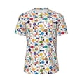 thumbnail image 5 of Wukai Colorful Spots Print Men's Short-Sleeved Mesh T-Shirt,Quick-Dry Short Sleeve Workout T-Shirt-Medium, 5 of 8