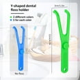 thumbnail image 4 of 10 Pcs Support de Fil Dentaire en Forme de Y Support de Fil Dentaire en Plastique Support de Cure-Dents Réutilisable Outil de Nettoyage des Dents et de Soins Sans, 4 of 7
