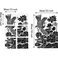 thumbnail image 2 of 6Pcs Lotus Painting Stencil Lotus Flower and Lotus Leaf Red-Crowned Crane Reusable Drawing Stencils 12x12 DIY Craft Template for Room Decor DIY Crafts Scrapbook, 2 of 7