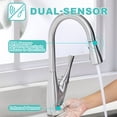 thumbnail image 4 of Sunrinx Touchless Kitchen Faucet Pull Down Sprayer Motion Sensor Brushed Nickel Deck Plate, 4 of 14