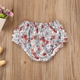 thumbnail image 6 of Douhoow Summer Baby Girls Floral Shorts Infant Ruffled Ribbed Shorts PP Bottoms 0-3 Years, 6 of 7