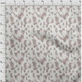thumbnail image 4 of oneOone Georgette Viscose Brown Fabric Animals Craft Projects Decor Fabric Printed By The Yard 42 Inch Wide, 4 of 6
