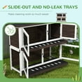 thumbnail image 6 of PawHut 46" Outdoor Rabbit Hutch W/ Removable, Trays & Ramp for 1-2 Rabbits, 6 of 10