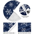 thumbnail image 2 of FMSHPON New Year Christmas Snowflakes Xmas Christmas Tree Skirt Stand Mat for Holiday Party Decoration Indoor Outdoor 48 inches, 2 of 2