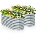 thumbnail image 1 of Costway 2 PCS Raised Garden Bed Kit Planter Raised Garden Boxes Outdoor 65" x 32" x 24" Gray, 1 of 10