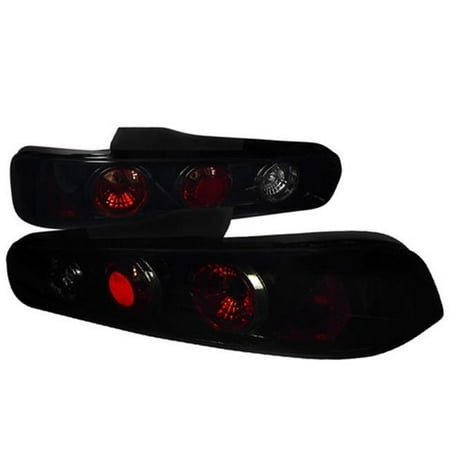 Spec-D Tuning LT-INT942BB-TM Euro Tail Lights Glossy Black Housing with Smoke for 94 to 01 Acura Integra, 15 x 20 x 30