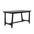 thumbnail image 3 of Walker Edison Modern Solid Wood Trestle Base Dining Table - Black Ash, 3 of 15