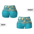 thumbnail image 5 of Lsque Seashells And Fishing Net On Blue Wooden Table Pattern High Waisted Biker Shorts for Women-Tummy Control Fitness Athletic Workout Running Yoga Gym Shorts,Moisture-Wicking-Medium, 5 of 9