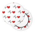 thumbnail image 2 of Daiia Heartbeat Symbol Stool Covers Round,Round Bar Stool Covers Waterproof Bar Chair Covers Washable Stool Cushion Slipcover for 12-14 Inch Chair-12 inch, 2 of 7