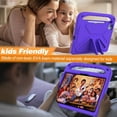 thumbnail image 3 of KOMI Étui de Protection Robuste pour Enfants Compatible avec iPad Air 11 Pouces M2(2024)/Pro 11 Pouces (2024) M4, Étui de Protection Léger Antichoc avec Poignée et Support, Convivial pour les Enfants (Violet), 3 of 5