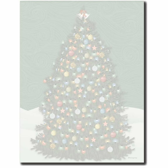 O' Christmas Tree Letterhead Laser & Inkjet Printer Paper, 80 Sheets per Pack