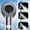 Normal 9-piece set with 5 filters, variant on High Pressure Shower Head with Handheld & Filter, 3 Spray Modes, 5 Replacement Filters, Hydro Jet Power Wash for Hard Water, On/Off Switch & Pet Bathing Showerheads, Water Saving, Easy Installation