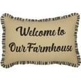 thumbnail image 4 of VHC Brands Ashmont Bedding Accessory, Welcome Pillow 14x22, Vintage White, 4 of 6