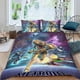 thumbnail image 2 of Metroid Miedo Conjunto de sábanas temático, trío de piezas, cómodo y amigable con la piel, diseño único, regalo de decoración para el hogar para familiares, amigos y fans,173cm *218cm, 2 of 6
