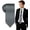 Gray, variant on Mens Black Tie, Black Ties for Men, Solid Color Neckties, Mens Neck Ties Formal for Wedding, Business, Graduation& Party,3.15" Wide