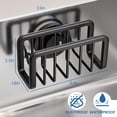 thumbnail image 3 of Portaesponja TAILI para fregadero de cocina con ventosa - Negro, 3 of 8