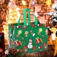 thumbnail image 1 of Bolsa de Regalo Navideña Portátil de Tela No Tejida, Grande, Reutilizable, 35 X 25 X 17 Cm | Bolsa de Compras Ecológica, Resistente, para Juguetes, Ropa, Adornos, Fiestas Navideñas y Reuniones Famili, 1 of 6