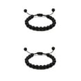 thumbnail image 2 of Sonducket Exquisita de cuentas para mujeres y hombres, regalo para unisex para hombres, piedras preciosas naturales, negro mate Negro mate 2Conjunto, 2 of 6
