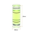 thumbnail image 2 of Uxcell 10 Packs Cylindrical Bubble Level 9x25mm Mini Bullseye Spirit Levels for Camera Tripod Telescope, Green, 2 of 6