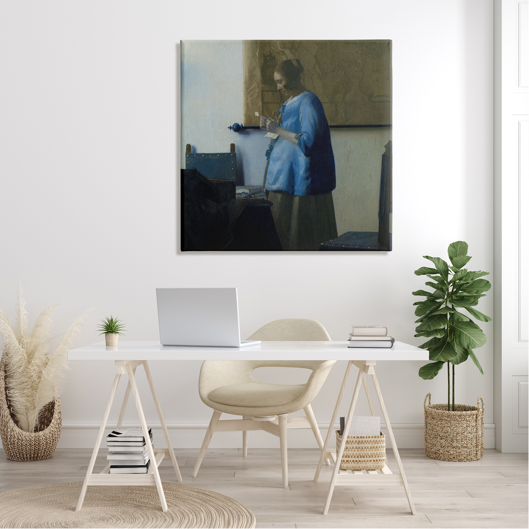 Stupell Industries Woman Reading a Letter Johannes Vermeer Classical Painting Painting Gallery Wrapped Canvas Print Wall Art, Design by one1000paintings
