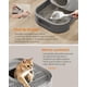 thumbnail image 4 of Feandrea Arenero para Gatos, Caja de Arena, con Tapa, Cepillo, Bandeja Extraíble, Recogedor, Gris Paloma y Gris Pizarra, 4 of 6