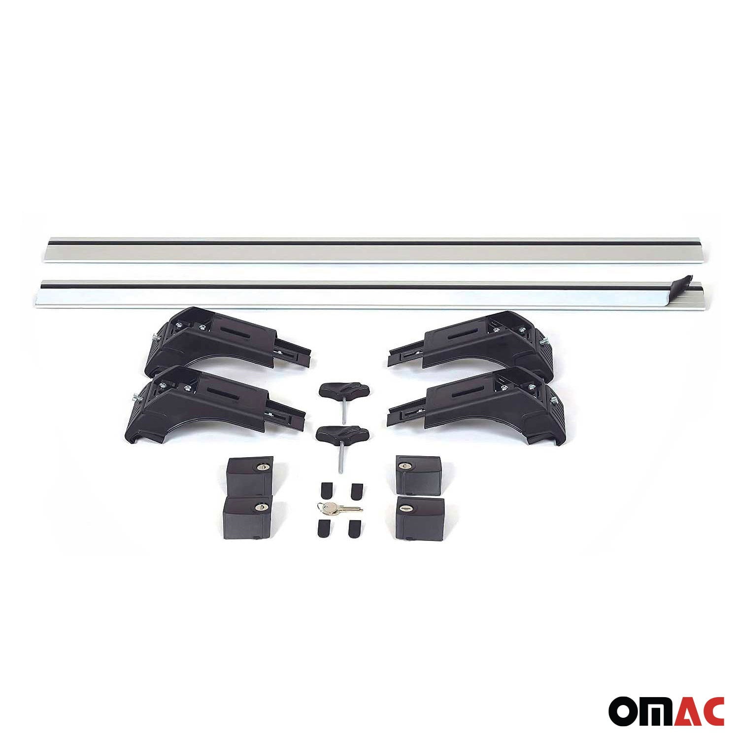Roof Rack Cross Bars Aluminum for Hyundai Santa Fe 2013-2018 Gray 2Pcs