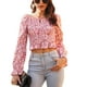 thumbnail image 4 of Top De Mujer, Blusa De Primavera De Fibra De Poliéster Con Estampado Floral, Manga Larga Para Oficina ANGGREK No, 4 of 7