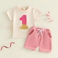 thumbnail image 2 of Baby Boy Outfits Letter Print Short Sleeve Crew Neck T-Shirt Top And Shorts 2 Piece Everyday Wear Baby Boys' Clothing Sets Size 6-12 Months, 2 of 3