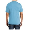 thumbnail image 2 of Men's Core Blend Cotton/Polyester Pocket Tee Aquatic Blue Small, 2 of 4