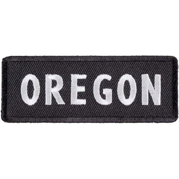 PatchStop Fabric Black and White Oregon Patches