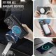 thumbnail image 3 of For iPhone 16 Pro Max Case AUTSPACE A12 Leather Back Cover with Magnetic Detachable Card Bag Kickstand, 3 of 4