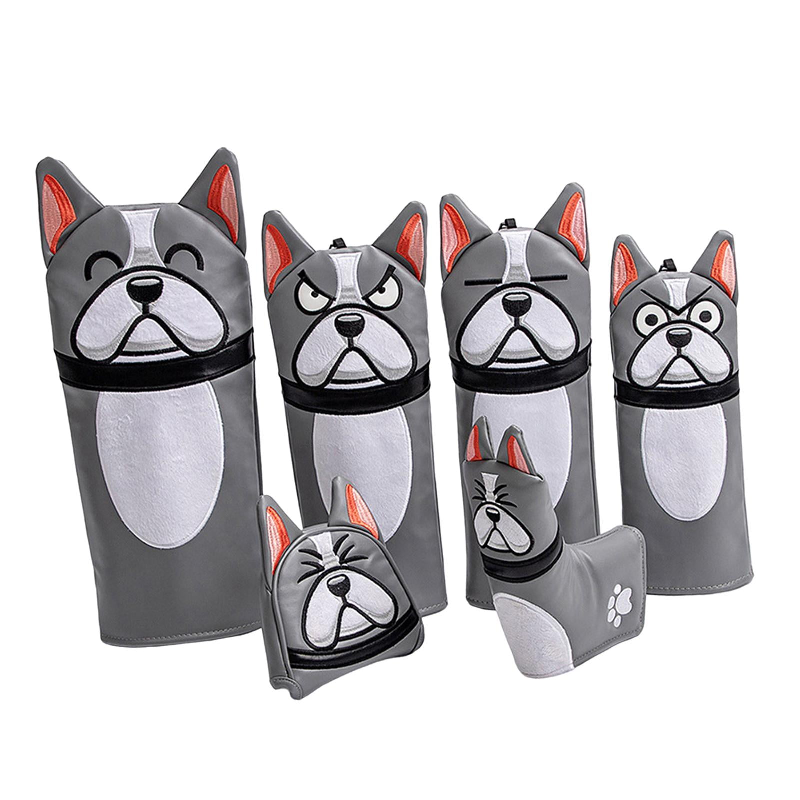 harayaa Golf Club Headcovers Equipment PU Lightweight Golf Wood Head Covers for Practice 6Pcs