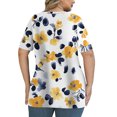 thumbnail image 3 of Tops de Manga Corta de Tamaño Más de las Mujeres, Blusas de Cuello en V Impresas de Verano de Moda para Uso Casual, Diario Y de Fiesta, 3 of 8