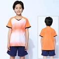 thumbnail image 2 of Zpanxa Boys Summer Outfits Kids Short-sleeved Shorts Sports Training Suits for Middle and Large Children 4-5 Years, 2 of 3