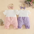 thumbnail image 5 of JUMEYU Baby Girl Romper Newborn Newborn Baby Girl Summer Clothes Sleeveless Romper One Piece Romper Jumpsuit Infant Button Down Outfit 0 3 6 9 12 18 24 Months (Pink,0-3 Months), 5 of 6