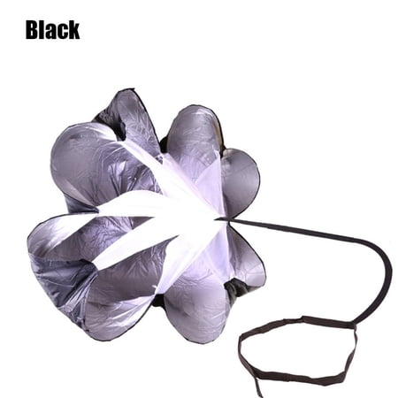 New Track & Field Speed Chute Exercise Fitness Running Resistance Parachute Speed Training Running Parachute BLACK