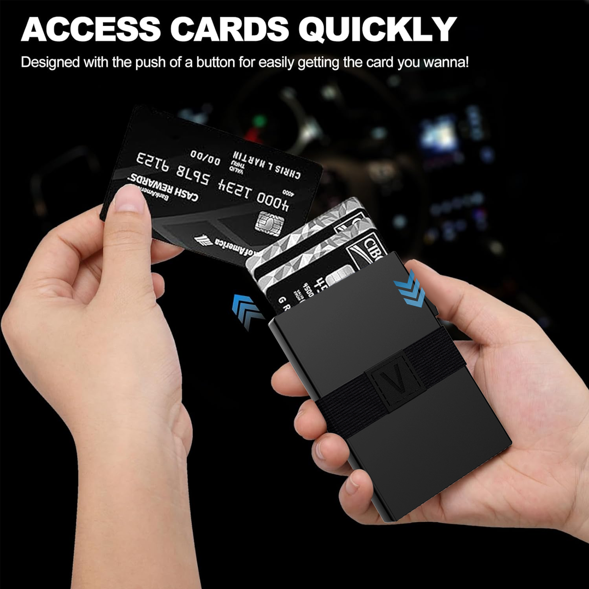 Vgucki Slim Aluminum Card Holder Wallet with RFID Blocking photo 6