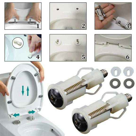 Dreamhall Top Fix Toilet Seat Screws Nut Cover Lid Pan Fixing WC Blind Hole Fitting Kits