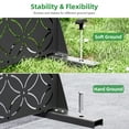 thumbnail image 5 of MAYEERTY 72 × 47in Outdoor Privacy Screen with Stand, 3 Panels Metal Balcony Decorative Screen, Black, 5 of 7