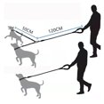 thumbnail image 3 of Correa doble para perro, correa doble para perro, giratoria 360, correa para caminar sin enredos, cuerda elástica que absorbe los golpes para dos perros, negra, grande, 3 of 3