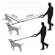 thumbnail image 3 of Correa doble para perro, correa doble para perro, giratoria 360, correa para caminar sin enredos, cuerda elástica que absorbe los golpes para dos perros, negra, grande, 3 of 3