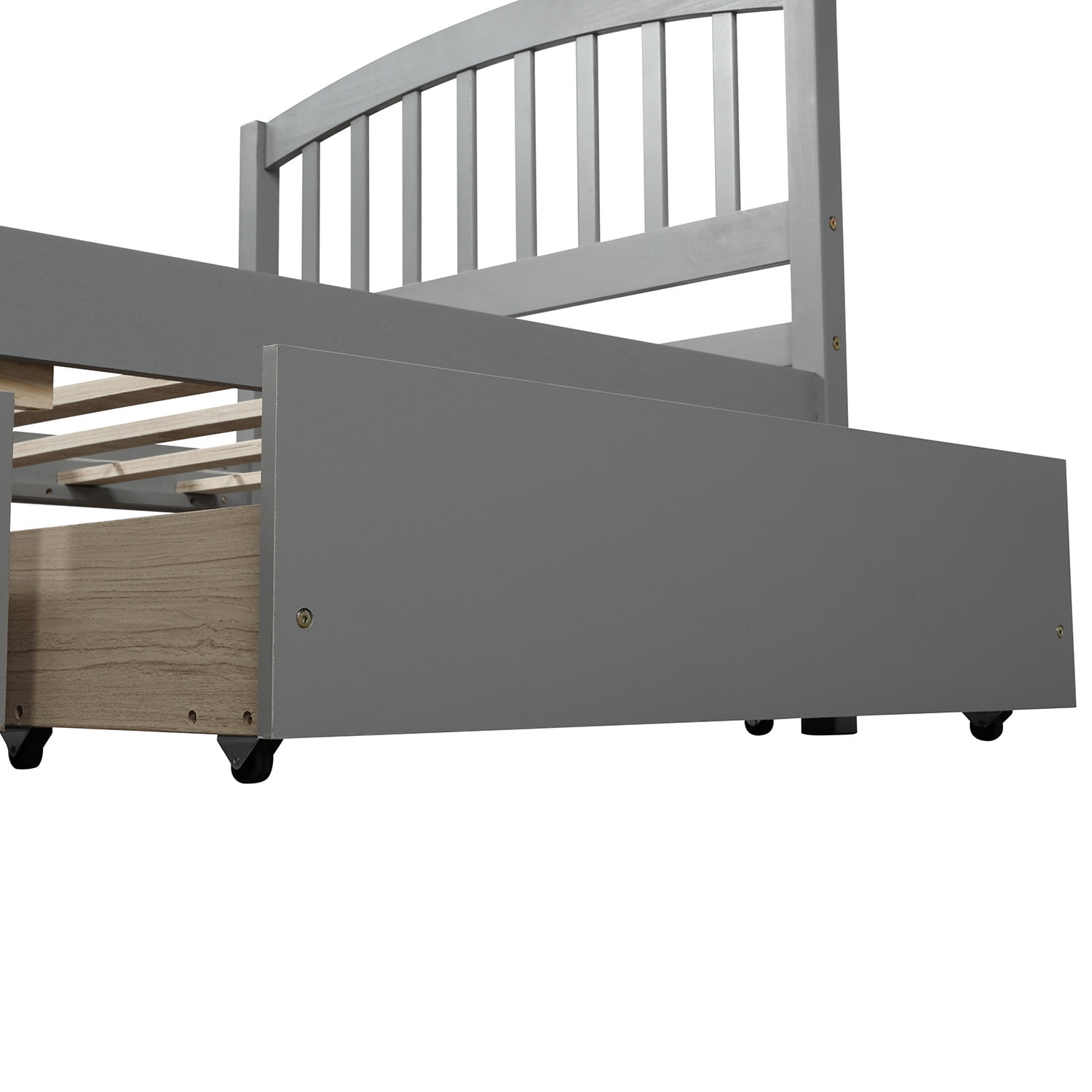 Kadyn Wooden Twin Platform Bed Frame, Storage Bed Platform Bed Frame with Two Drawers and Headboard, Modern Twin Size Bed Frame for Kids Adults, Gray Kadyn Wooden Twin Platform Bed Frame, Storage Bed Platform Bed Frame with Two Drawers and Headboard, Modern Twin Size Bed Frame for Kids Adults, Gray